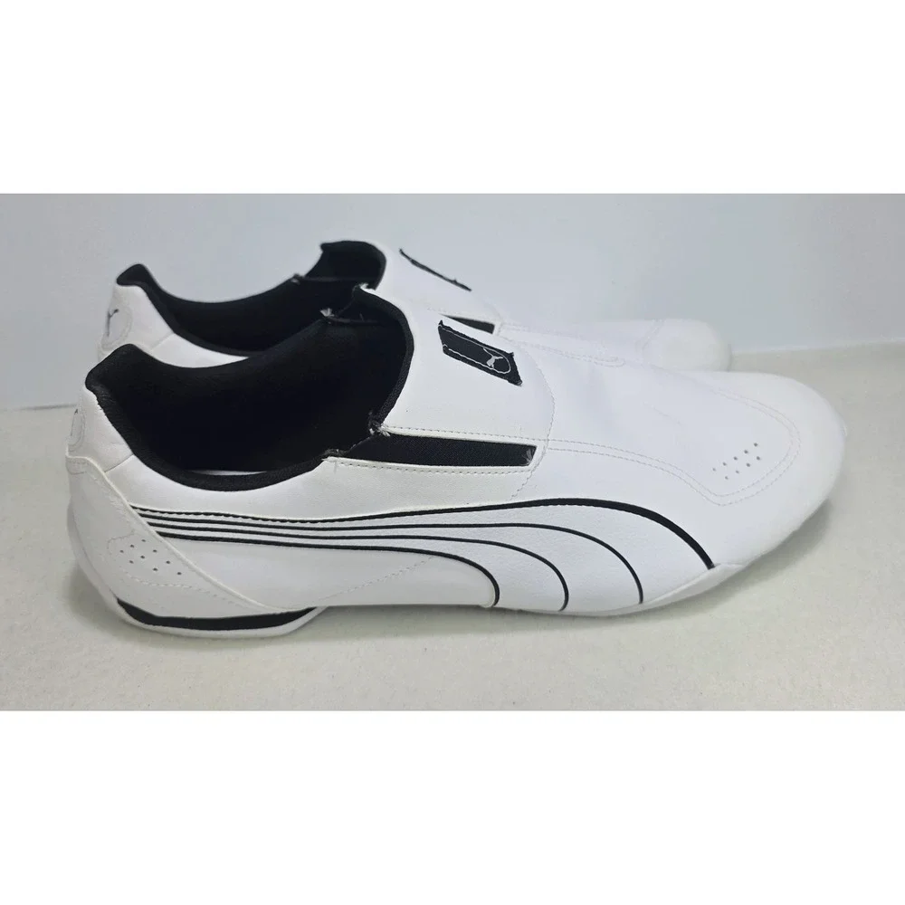 Puma Redon Move Slip On Sneaker Shoes Mens 13 White Black LIMITED USE 355450-04 - Picture 4 of 11